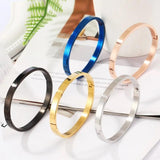 Classic Glossy Cuff Bangle Bracelet for Women Men Punk Couple Jewelry
