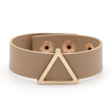 Punk Triangle Leather Bracelets Metal Jewelry Wristbands