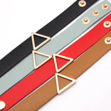 Punk Triangle Leather Bracelets Metal Jewelry Wristbands