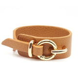 Punk Leather Bracelet for Women Charm Cuff Bracelet