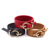 Punk Leather Bracelet for Women Charm Cuff Bracelet