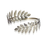 Adjustable Leaf Upper Arm Bracelet Cuff Bangle Armlet for Women