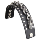 Punk Leather Bracelet Adjustable Cuff Bangles