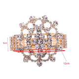Rhinestone Cross Bracelet Multi-Row Stretch