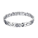 Copper Rhinestone Magnetic Bracelet Arthritis Jewelry for Women