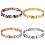 Copper Rhinestone Magnetic Bracelet Arthritis Jewelry for Women