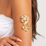 Bohemian Flower Arm Cuff Bracelet Geometric Armband Rock Jewelry Gift