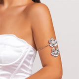 Bohemian Flower Arm Cuff Bracelet Geometric Armband Rock Jewelry Gift