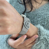 Y2K Harajuku Love Heart Belt Bracelets for Girls