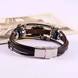 Turquoise Leather Multi-Layer Bracelet for Women