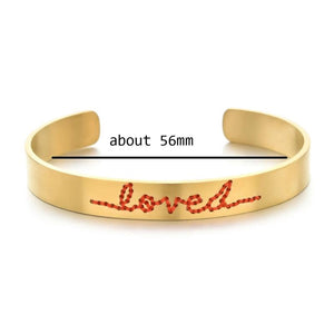 Punk Hand Suture Stainless Steel Mama Bracelet