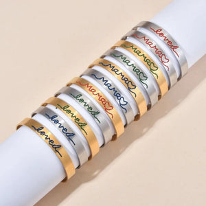 Punk Hand Suture Stainless Steel Mama Bracelet