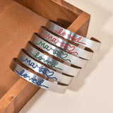 Classic Hand Love Mama Heart Letter Anniversary Couple Bracelet