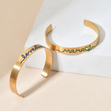 Classic Hand Love Mama Heart Letter Anniversary Couple Bracelet