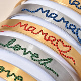 Classic Hand Love Mama Heart Letter Anniversary Couple Bracelet