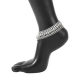 5pc Beach Anklet Set with Rhinestones
