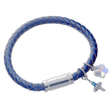 Crystal Magnetic Clasp Leather Rope Bracelet