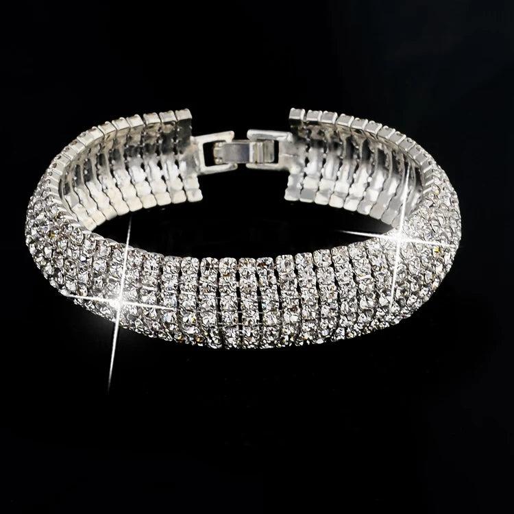 Crystal Stretch Bracelet Cuff Charm Cubic Zirconia SBR140225