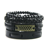 Vintage Multilayer Leather Bracelets Set for Men Women