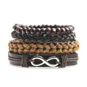 Vintage Multilayer Leather Bracelets Set for Men Women