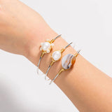 Natural Baroque Pearl Hand-Wound Shell Bracelet Jewelry