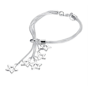 Women Bracelet Multi-layer Star Pendant Bangle Sparkling Jewelry
