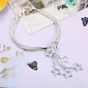 Women Bracelet Multi-layer Star Pendant Bangle Sparkling Jewelry