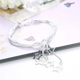 Women Bracelet Multi-layer Star Pendant Bangle Sparkling Jewelry