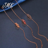 JMK Oval Crystal Bracelet Ruby Zircon Rose Chain Bangle