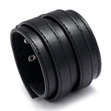 Wide Leather Cuff Bracelet Brown Charm Bangle Wrap Wristbands