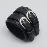 Wide Leather Cuff Bracelet Brown Charm Bangle Wrap Wristbands