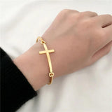Cross Shape Bracelet for Women - Retro Girl's Unique Bracelet