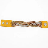 Multilayer Crystal Woven Leather Bracelet