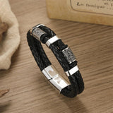 Vintage Double Layer Cuff Bracelet Men Pulseira