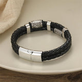 Vintage Double Layer Cuff Bracelet Men Pulseira