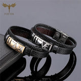 Romantic LOVE Bracelets for Couple Men Women Stainless Steel Cuff Bangle