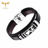 Romantic LOVE Bracelets for Couple Men Women Stainless Steel Cuff Bangle