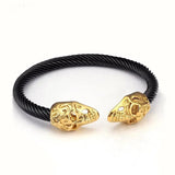 Skull Stainless Steel Men Cuff Bracelet Top Vintage Skeleton Wristband Bangle