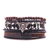 Weave Charm Wrap Leather Bracelet Men Women Bangle Jewelry Accessory
