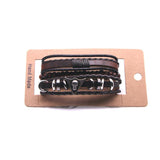 Weave Charm Wrap Leather Bracelet Men Women Bangle Jewelry Accessory