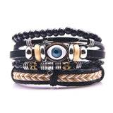 Weave Charm Wrap Leather Bracelet Men Women Bangle Jewelry Accessory