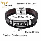 Infinity Bracelet for Bestfriend Multi-layer Leather Steel Bracelets