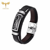 Infinity Bracelet for Bestfriend Multi-layer Leather Steel Bracelets