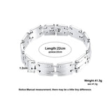 12MM Stainless Steel Link Watch Chain Bracelet