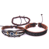 Leather Men's Bracelet Charm Wrap Women Bangles Jewelry