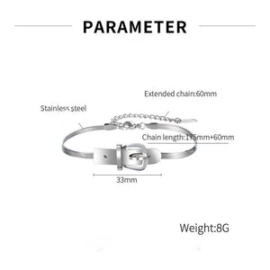Snake Chain Bracelet Adjustable Link Stainless Steel Jewelry