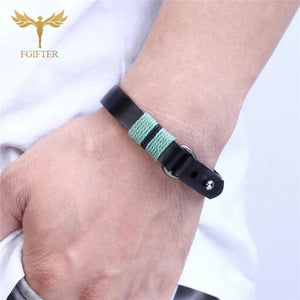 Men's Leather Bracelet Braided Rope Wrist Jewelry Boyfriend Gift