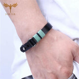 Men's Leather Bracelet Braided Rope Wrist Jewelry Boyfriend Gift