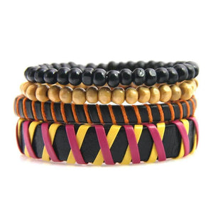 Personality Leather Bracelet Set for Women Men Hot Jewelry Party Friendship Gift