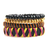 Personality Leather Bracelet Set for Women Men Hot Jewelry Party Friendship Gift